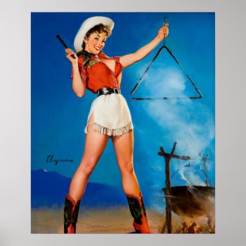 Come And Get Pin Up Art Poster by Pin_Up_Art at Zazzle