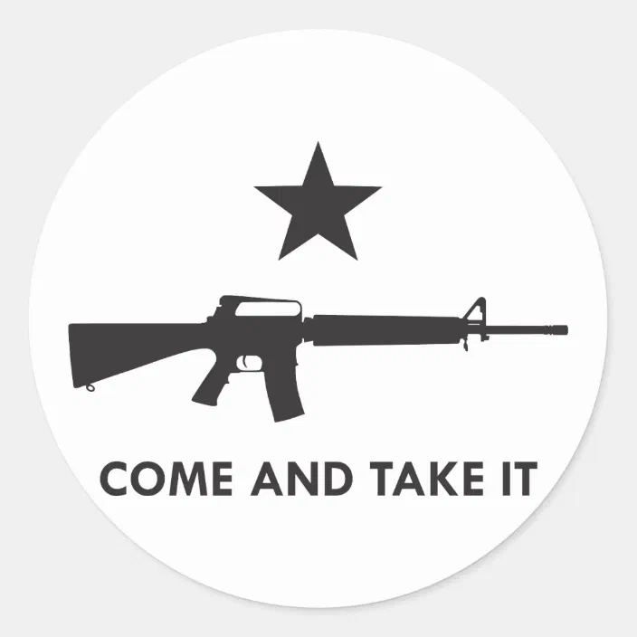 Come and Take It 2nd amendment AR-15 Oval gun rights Decals & Stickers