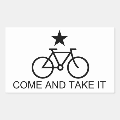 Come and Take It Bicycle Rectangular Sticker