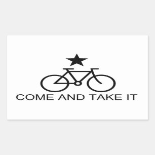 Come and Take It Bicycle Rectangular Sticker