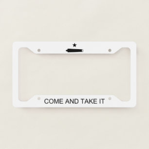 Come and take it Flag License Plate Frame