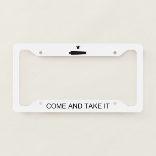Come and take it Flag License Plate Frame
