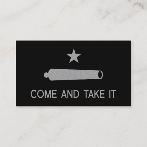 Customizable Come and Take It Flag Business Card Templates