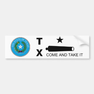 Come and take it Flag (TX) Bumper Sticker