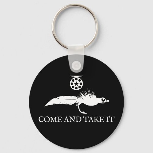 Come and Take It Fly Fishing Lure Keychain