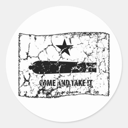 Come and Take It Gonzales Flag 1835 Classic Round Sticker