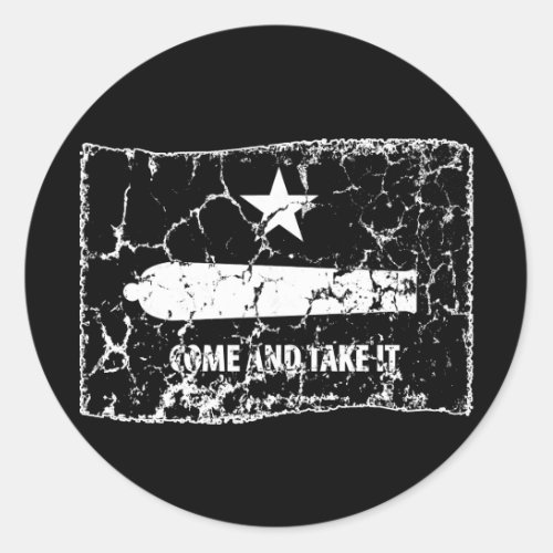 Come and Take It Gonzales Flag 1835 Classic Round Sticker