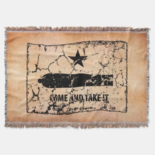 Come and Take It Gonzales Flag 1835 Throw Blanket