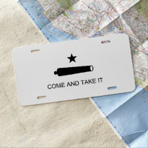 Come And Take It License Plate