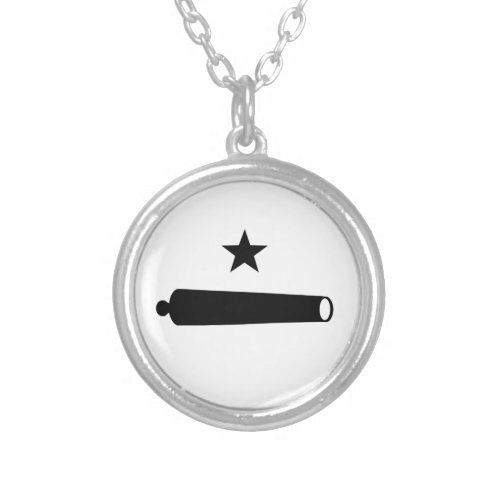 Come and take it Logo TX Silver Plated Necklace