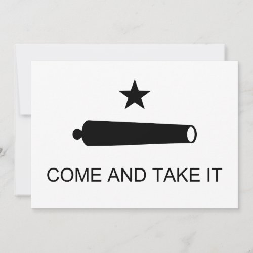 Come And Take It Texas Flag Battle of Gonzales Custom Announcements