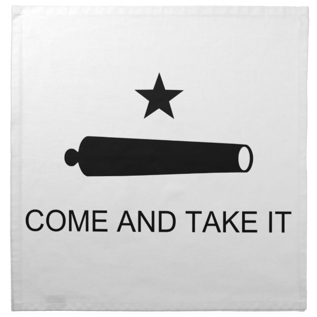 Come And Take It Texas Flag Battle of Gonzales Napkin (Front)