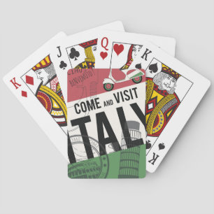 Come and Visit Italy Poker Cards