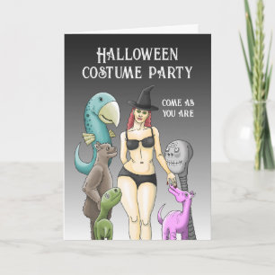 Come As You Are Halloween Party Invitation
