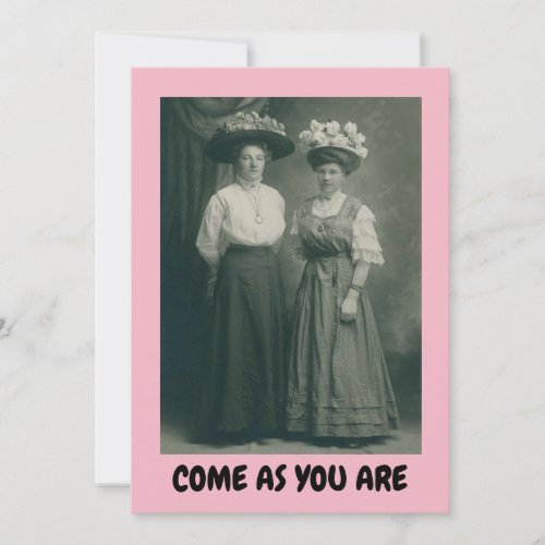 COME AS YOU ARE PARTY BIBLE STUDY VICTORIAN FAITH INVITATION