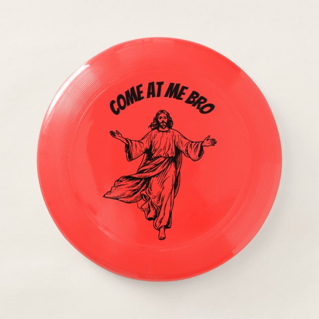 Come At Me Bro Funny Jesus Christian Bible Disc (Front)