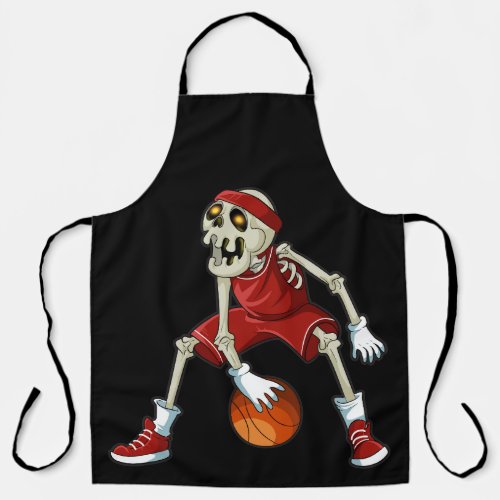 Come at Me Bro  Skeleton Dribbling Basketball Apron