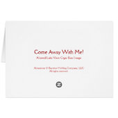 Come Away with Me! Cards (Back Horizontal)