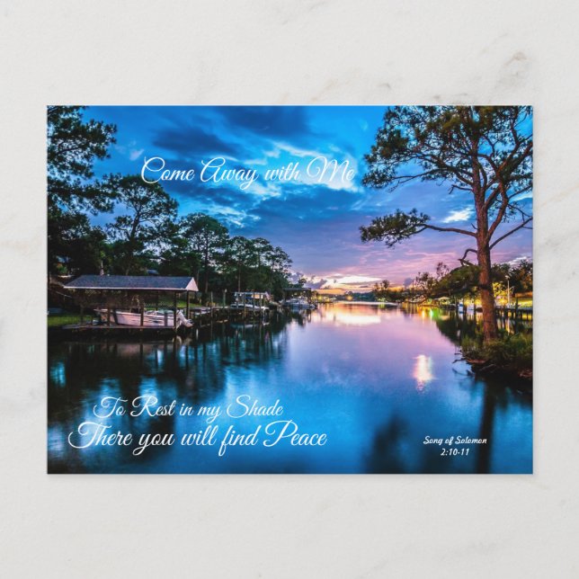 Come Away with Me  Serene Lake Postcard (Front)