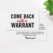 Come Back With A Warrant (Desk)