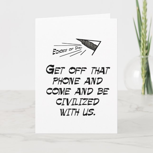 Come be civilized! card (Front)