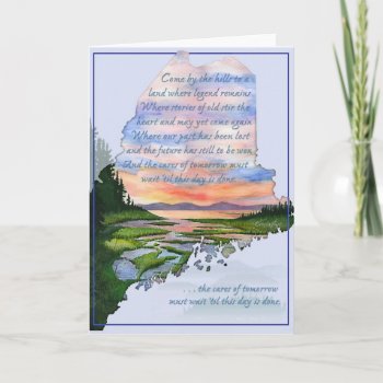 Come By The Hills Maine Coast Greeting Card by ernestinegrin at Zazzle