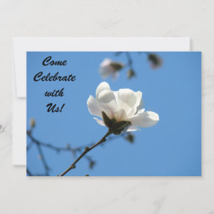 Come Celebrate with Us! Invitations Blue White