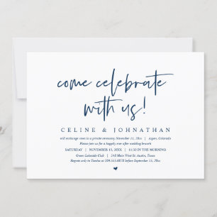 Come Celebrate With Us, Wedding Elopement Brunch Invitation