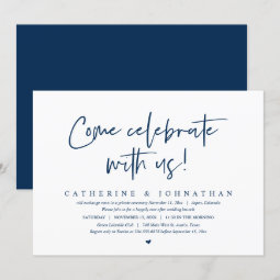 Come Celebrate With Us, Wedding Elopement Brunch Invitation | Zazzle