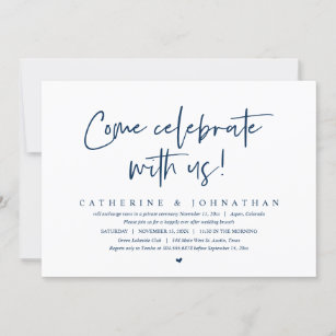 Come Celebrate With Us, Wedding Elopement Brunch Invitation