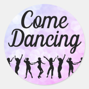Come Dancing Dance Birthday Party Classic Round Sticker