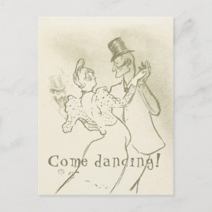 Come dancing Lautrec - Dancing couple Postcard