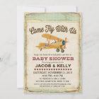 Come Fly Baby Shower Airplane Travel Invitation