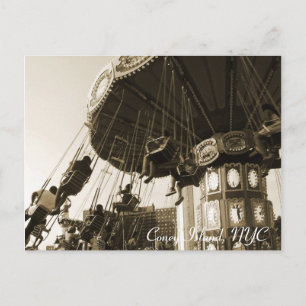 "Come Fly With Me" Coney Island Postcard
