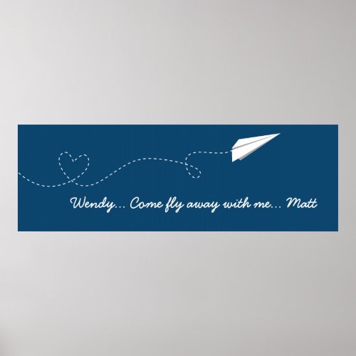 Come Fly with Me Paper Airplane Poster