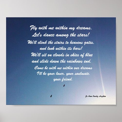 COME FLY WITH ME poem Poster