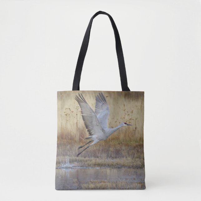 Come fly with me Sandhill Crane Tote Bag (Front)