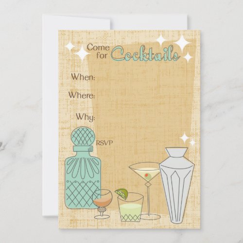 Come for Cocktails _ Party Invitation _ Customize