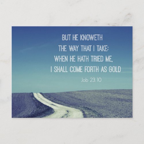 Come forth as Gold Bible Verse Quote Postcard