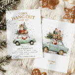 Come hang out Whimsical Santa car Christmas Party Invitation<br><div class="desc">Come hang out Whimsical Red Pink Christmas Party Invitation Ideal for Corporate Party invitation or Residential parties.</div>