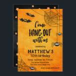 Come Hang Out With Us | Halloween Birthday Invitation<br><div class="desc">Scary and fun halloween birthday invitation.</div>