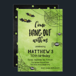 Come Hang Out With Us | Halloween Birthday Invitation<br><div class="desc">Scary and fun halloween birthday invitation.</div>