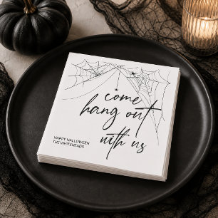 Come Hang With Us Spiderweb Party Napkins