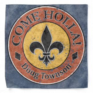 Come Holla! Fleur-de-lis Circle Logo Bandana