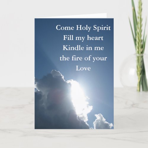 Come Holy Spirit Prayer Add Name Card