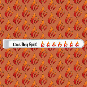 Come, Holy Spirit! with 7 Flames Silver Finish Tie Bar