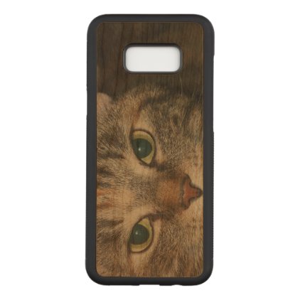 "Come if you dare" says the Cat Carved Samsung Galaxy S8+ Case