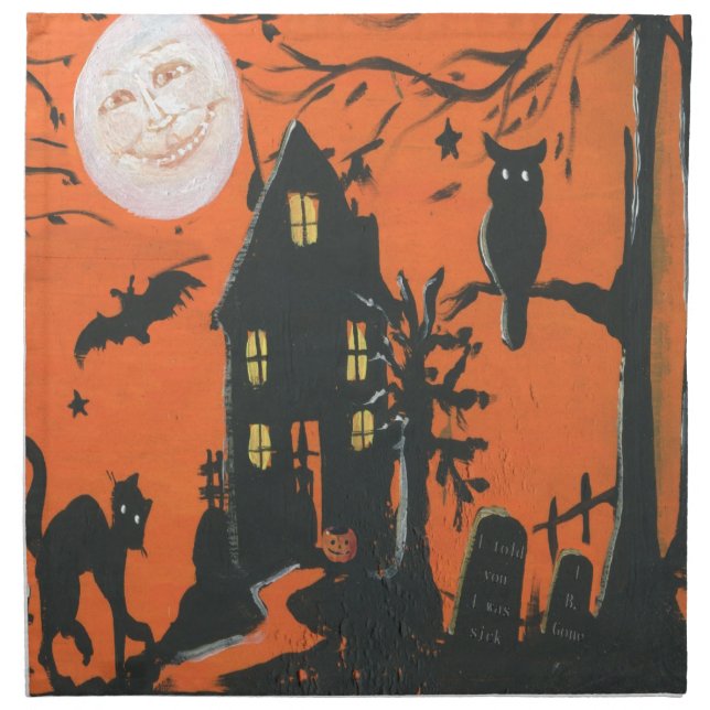 Come in Dearie vintage Halloween Napkin (Front)