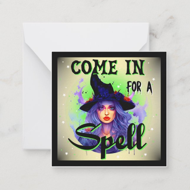 Come in for a Spell _ Halloween   Note Card (Front)