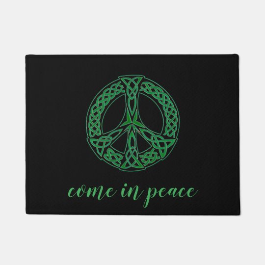 Come In Peace Celtic Peace Sign Welcome Mat